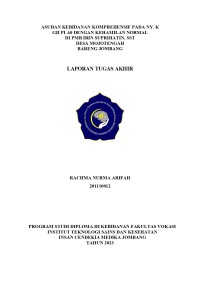ASUHAN KEBIDANAN KOMPREHENSIF PADA NY. K
GII PI A0 DENGAN KEHAMILAN NORMAL
DI PMB IRIN SUPRIHATIN, SST
DESA MOJOTENGAH
BARENG JOMBANG