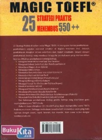 Image of Magic Toefl : 25 Strategi praktis menembus 550++