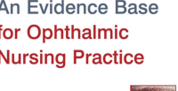 Image of An Evidence Base for Ophthalmic Nursing Practice