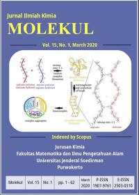 Image of Jurnal Ilmiah Kimia Molekul Volume 15 Nomor 1  2020