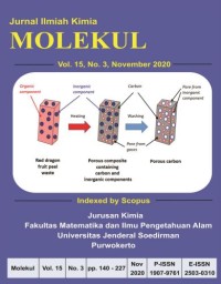Image of Jurnal Ilmiah Kimia Molekul Volume 15 Nomor 3 2020