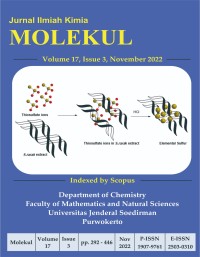 Image of Jurnal Ilmiah Kimia Molekul Volume 17 Nomor 3 2022