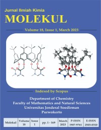 Image of Jurnal Ilmiah Kimia Molekul Volume 18 Nomor 1 2023