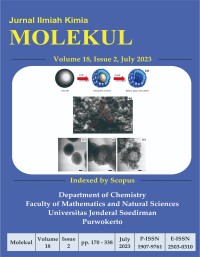Image of Jurnal Ilmiah Kimia Molekul Volume 18 Nomor 2 2023