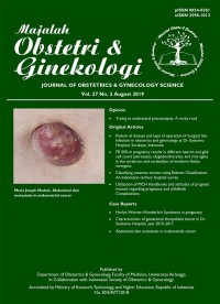 Image of Majalah Obstetri & Ginekologi Vol 27 No 2 Agustus 2019